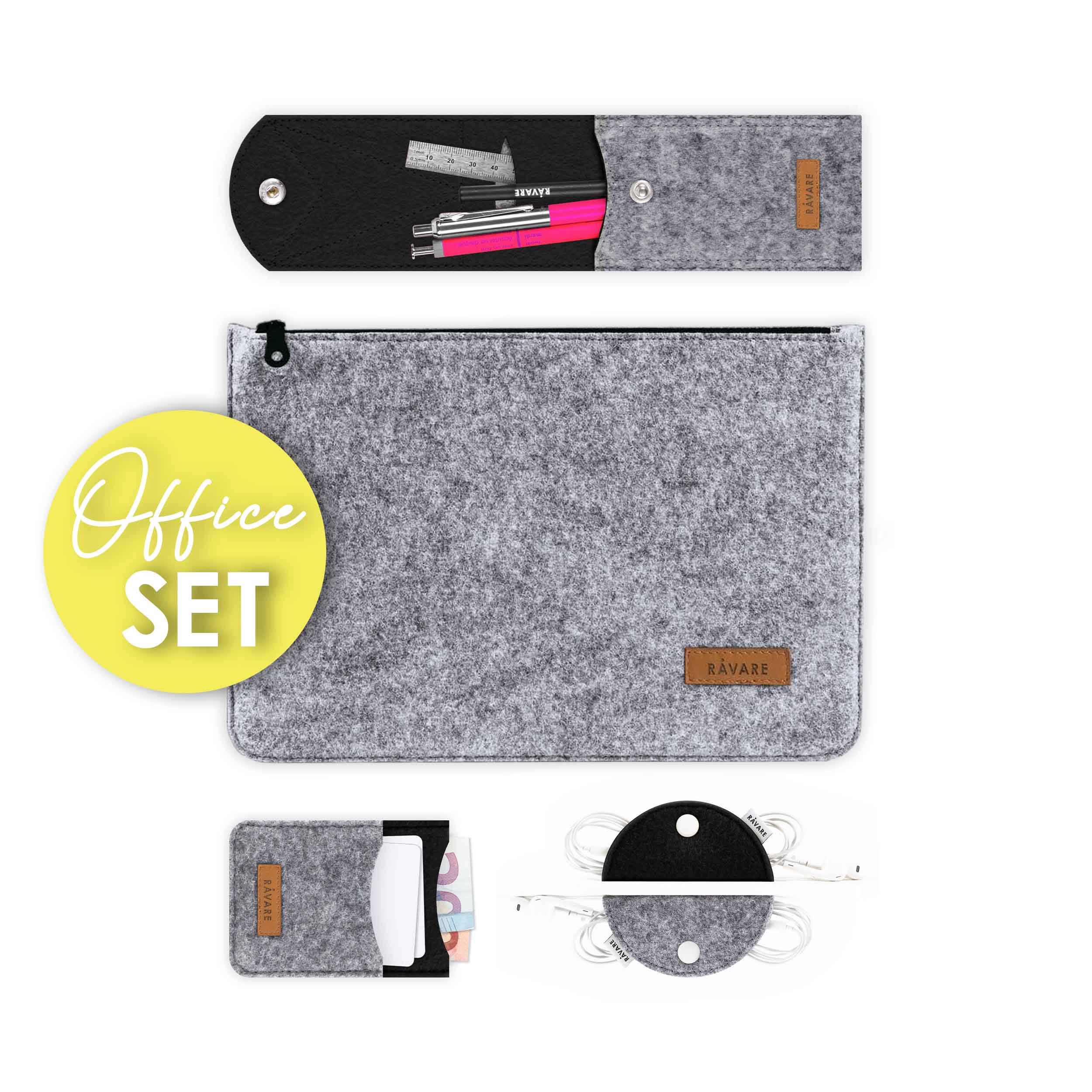 Produktset OFFICE hellgrau-schwarz – Bild 1